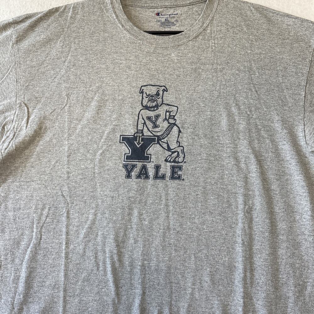 Champion Yale University Bulldogs Graphic Short Sleeve T-Shirt Size XL Gray - Picture 3 of 10